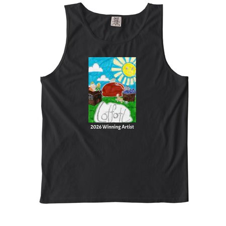 LotFotL Community Farm 2026 Design Winner!, a Black Comfort Colors Tank Top