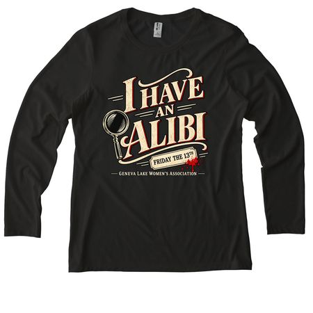 Murder Mystery Shirts and Sweatshirts, a Space Black Allmade Eco Triblend Women?s Long Sleeve Tee