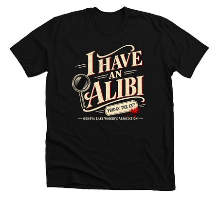Murder Mystery Shirts and Sweatshirts, a Solid Black Blend Premium Unisex Tee