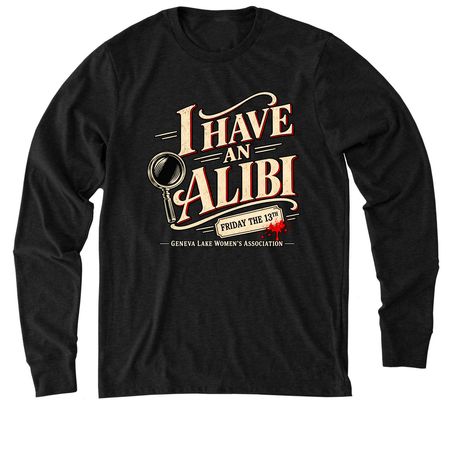 Murder Mystery Shirts and Sweatshirts, a Space Black Allmade Eco Triblend Long Sleeve Tee