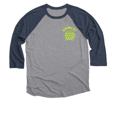 Neon Lime Logo&nbsp;Ft&Bk Shirts & Sweatshirts, a Vintage Navy and Premium Heather 3/4 Sleeve Baseball Tee