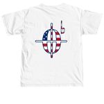LIMITED EDITION - 4TH OF JULY MERCH, a White Comfort Colors Unisex Tee (back-view)