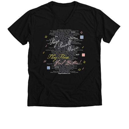 Paige Powell Music Apparel, a Solid Black Blend Premium V-Neck Tee