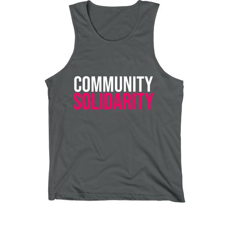 Community Solidarity Tank, a Dark Grey Premium Cotton Tank