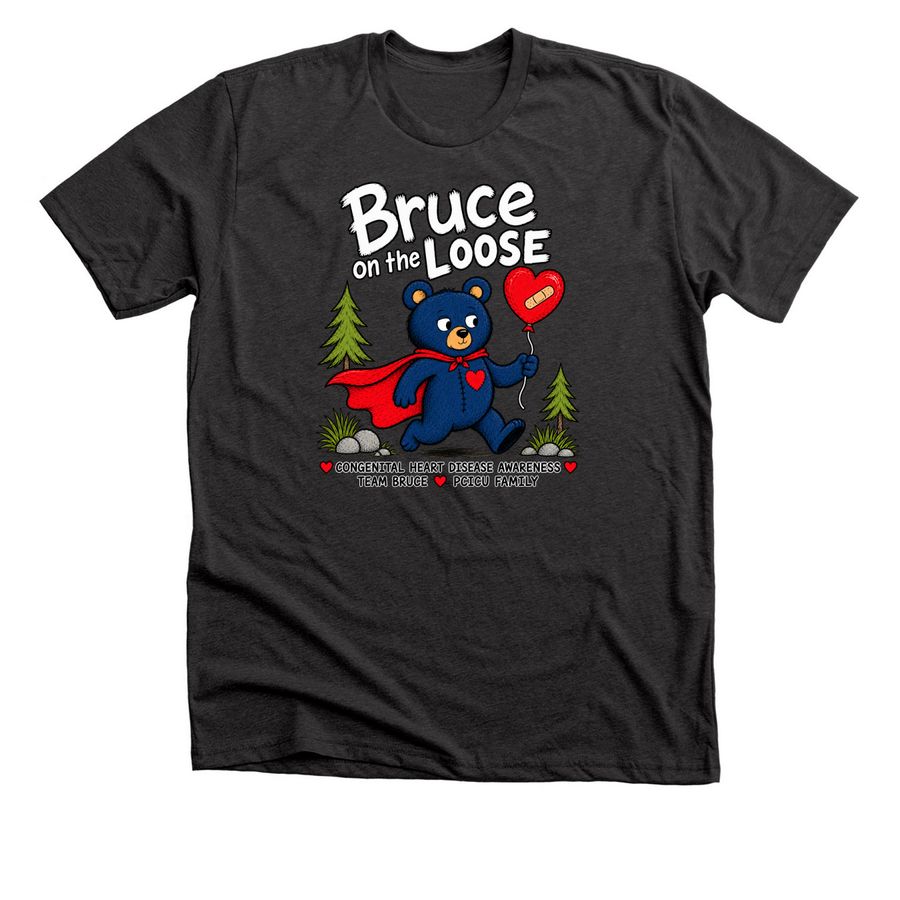 <3 for our team, a Dark Grey Heather Premium Unisex Tee