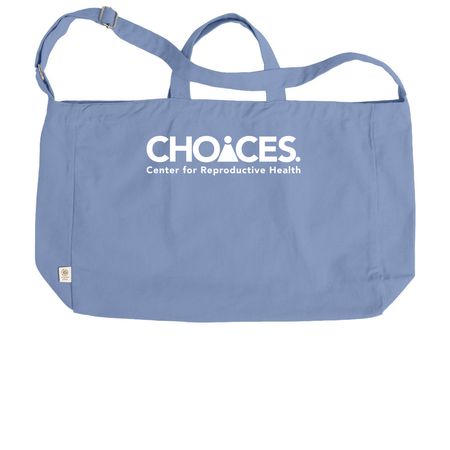 Gay Rights and Wrongs, a Elemental Blue Reclaimist G2G Tote Bag (back-view)