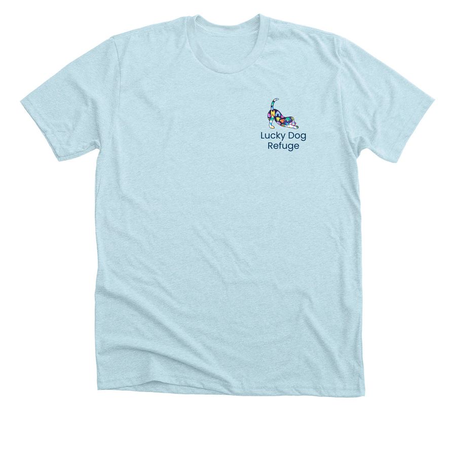 Save All the Dogs, a Heather Ice Blue Premium Unisex Tee