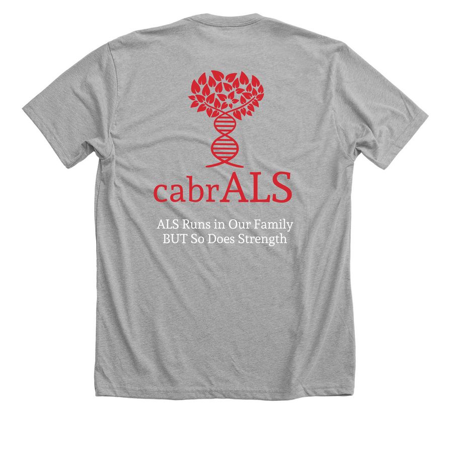 cabrALS, a Athletic Heather Premium Unisex Tee (back-view)
