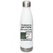 For the Thirsty Unicorn!, a White Stainless Steel Water Bottle