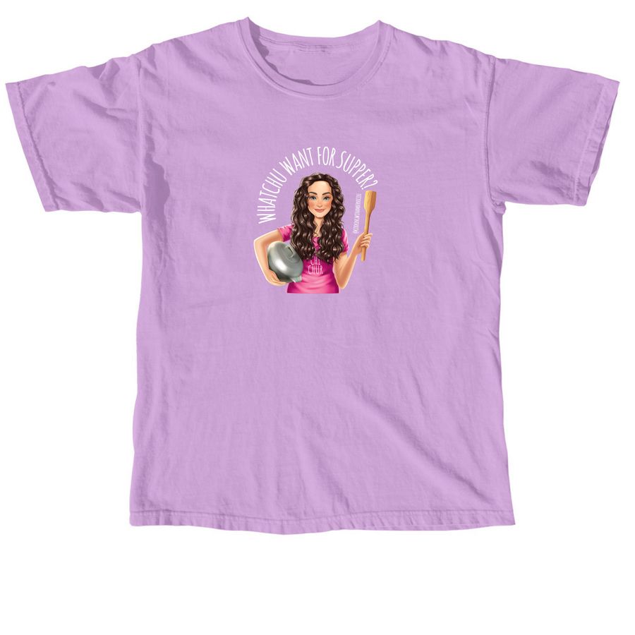 ?Whatchu want for supper? Amber Nicole, a Neon Violet Comfort Colors Unisex Tee