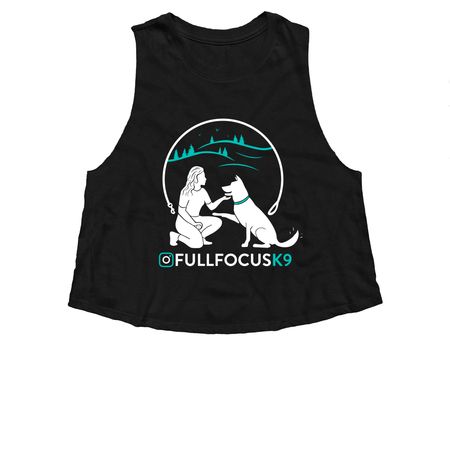 FFK9 Trainers 2025, a Solid Black Blend Women?s Cropped Racerback Tank