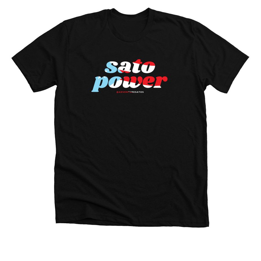 Sato Power, a Solid Black Blend Premium Unisex Tee