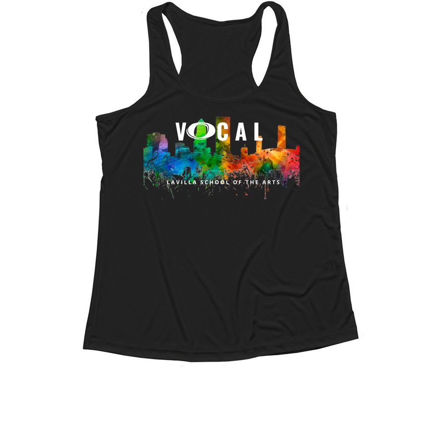 LaVilla Vocal, Jax Skyline Tank Top, a Black Women's Performance Tank