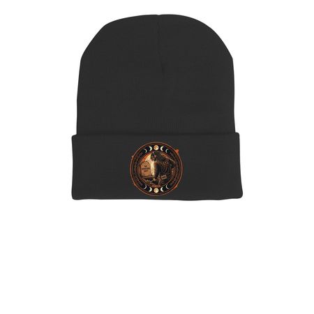The GraveYard Shift&nbsp;, a Black Printed Cuffed Beanie