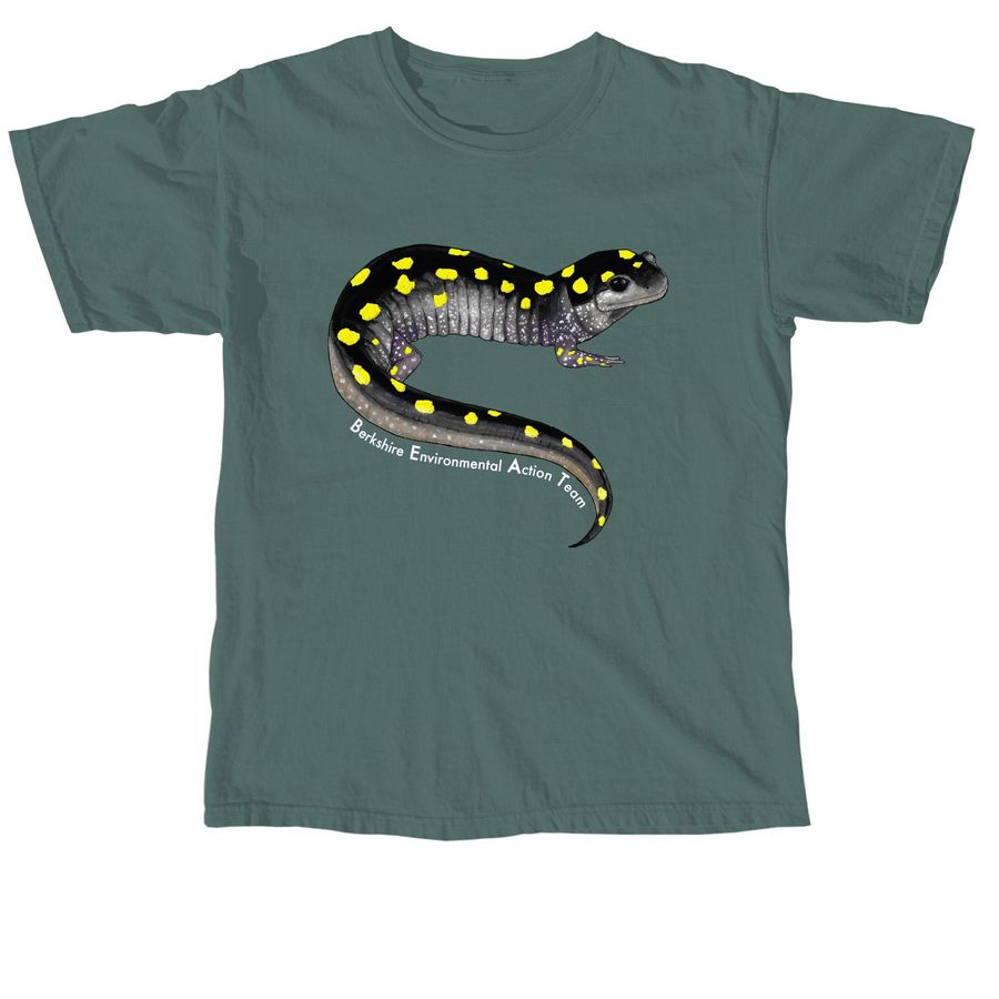 BEAT Spotted Salamander Shirt (white font), a Blue Spruce Comfort Colors Unisex Tee