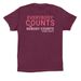 Everybody Counts Or Nobody Counts Fundraiser, a Maroon Premium Cotton Tee