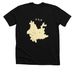 Yunnan Map Tea-Shirt, a Solid Black Blend Premium Unisex Tee