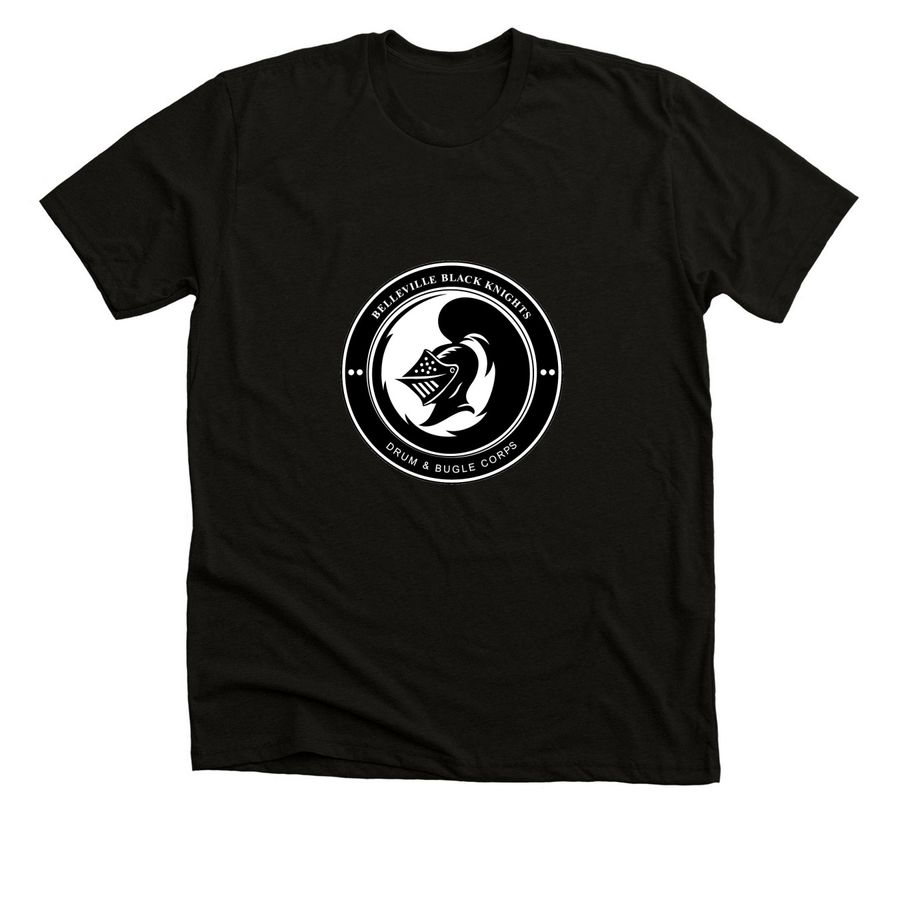 Black Knights Large Logo T-Shirt, a Solid Black Blend Premium Unisex Tee