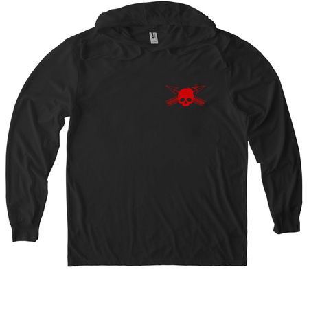 red logo basic shirts front and back&nbsp;, a Space Black Allmade Eco Triblend Hoodie Tee