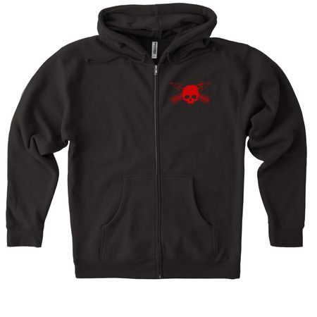 red logo basic shirts front and back&nbsp;, a Black Heavyweight Zip Up Hoodie