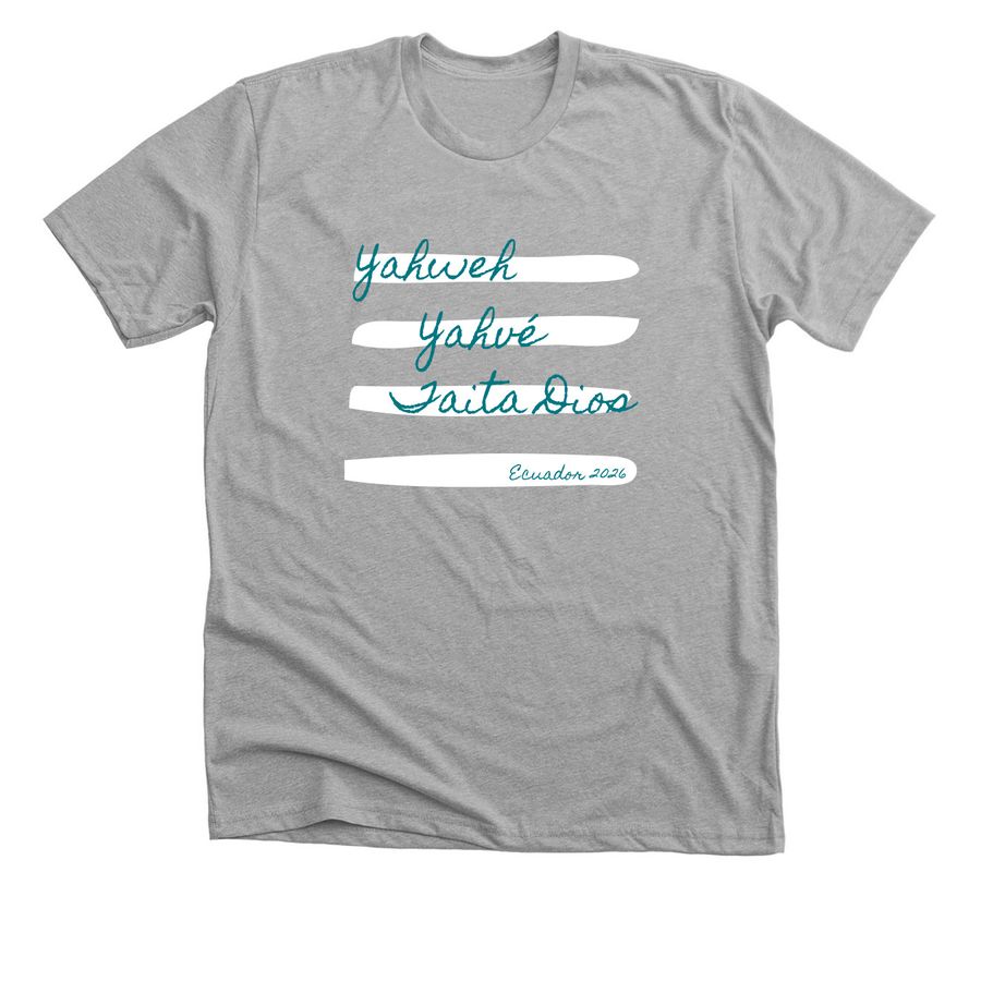 Yahweh, a Athletic Heather Premium Unisex Tee