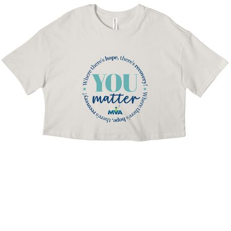 You Matter - Shirt&nbsp;, a Vintage White Women?s Cropped Cotton Tee