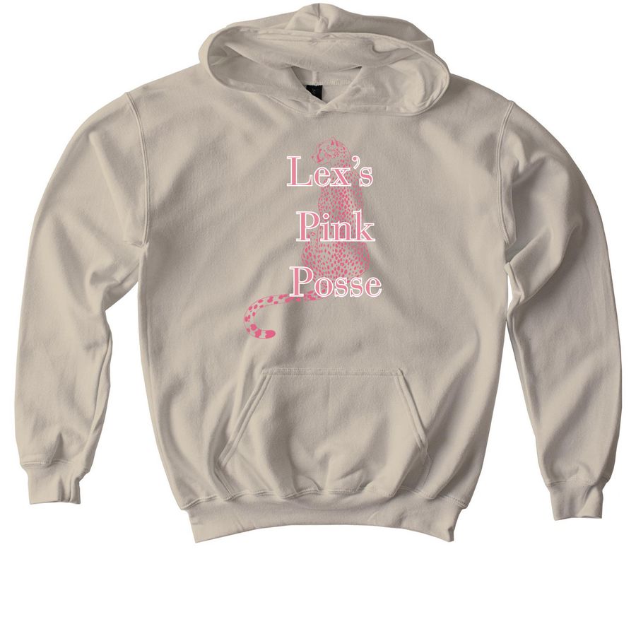 Lex's Pink Posse Merch, a Sand Softstyle Youth Pullover Hoodie
