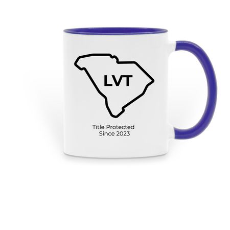 SCAVT - TITLE PROTECTION MUG, a Dark Blue Two-Tone Ceramic Mug
