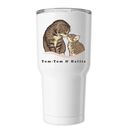 Tom-Tom & Hallie Large 30 oz Tumbler, a White Insulated Tumbler