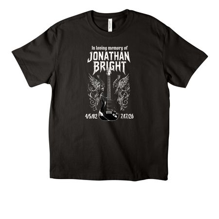 JB Memorial Tee, a Black Unisex Heavyweight Tee