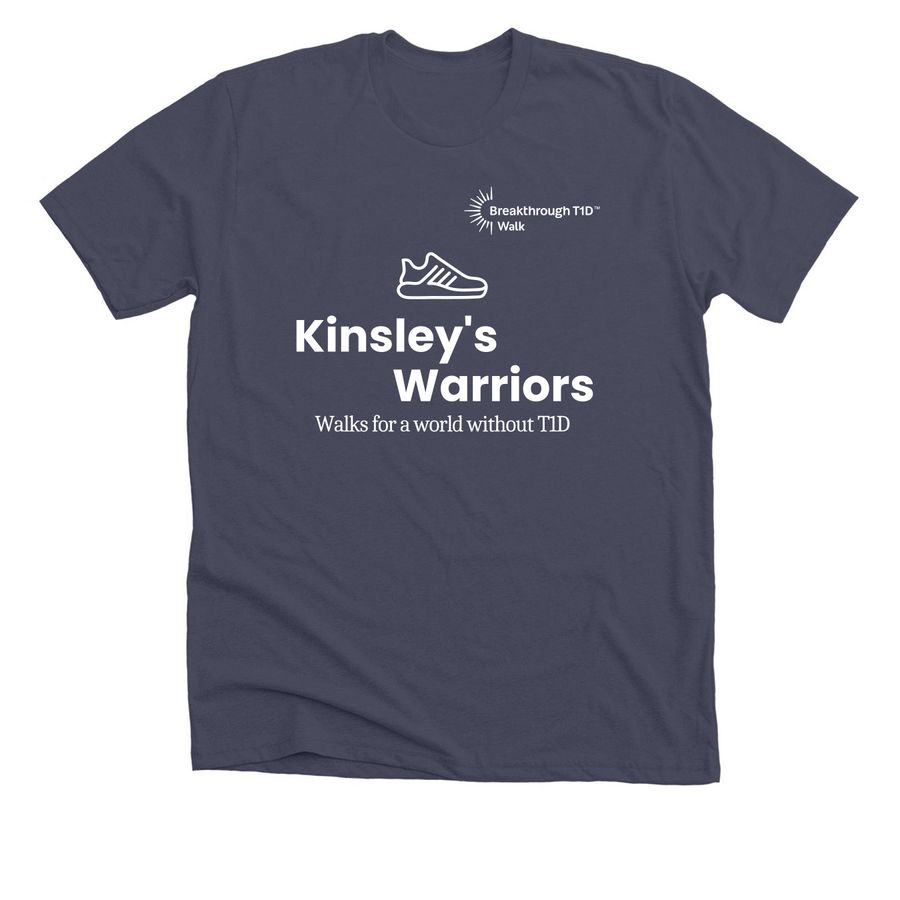 Team Kinsley, a Heather Midnight Navy Premium Unisex Tee