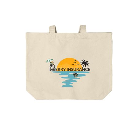 Berry Beachers, a Natural Cotton Canvas Tote Bag