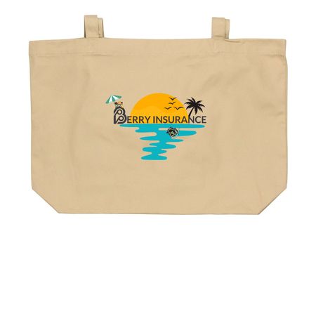 Berry Beachers, a Oyster Large Organic Cotton Tote Bag