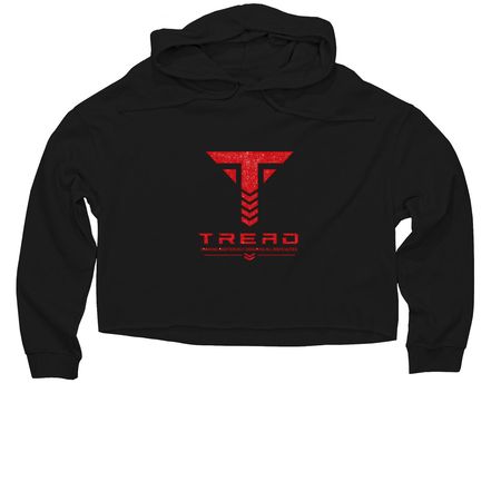 TREAD Performance Tee ?, a Black Women?s Lightweight Cropped Hoodie