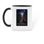 Divine Justice Mug, a Black Two-Tone Ceramic Mug (back-view)