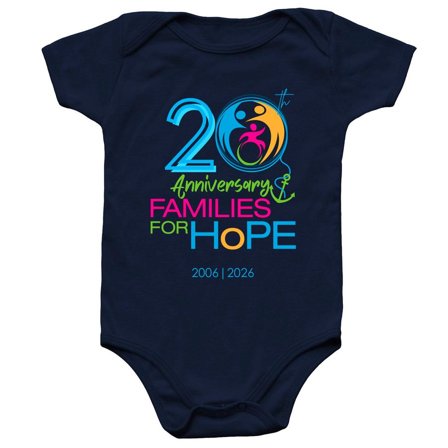 Families for HoPE 20th- Baby, a Navy Infant Onesie