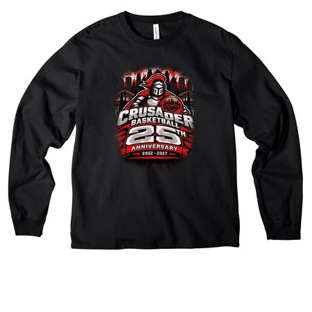 Crusader 25th Anniversary, a Black Unisex Heavyweight Long Sleeve Tee