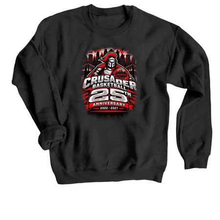 Crusader 25th Anniversary, a Black Crewneck Sweatshirt