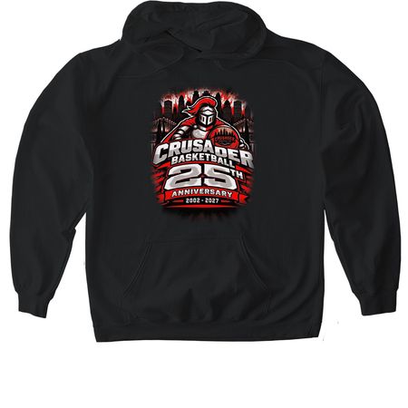 Crusader 25th Anniversary, a Black Gildan Softstyle Pullover Hoodie
