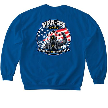 Fist 'em patriotic&nbsp;, a Royal Softstyle Crewneck Sweatshirt