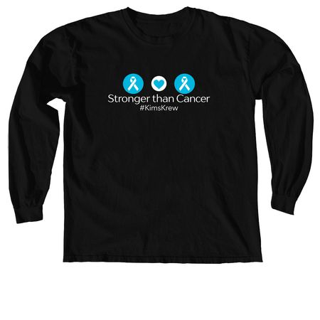 Stronger than Cancer, a Black Comfort Colors Long Sleeve Tee