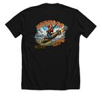 WILLIE'S AIRCREW, a Solid Black Blend Premium Unisex Tee (back-view)