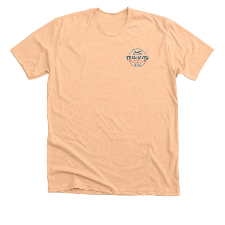 Belly Flop Team Tees, a Heather Peach Premium Unisex Tee