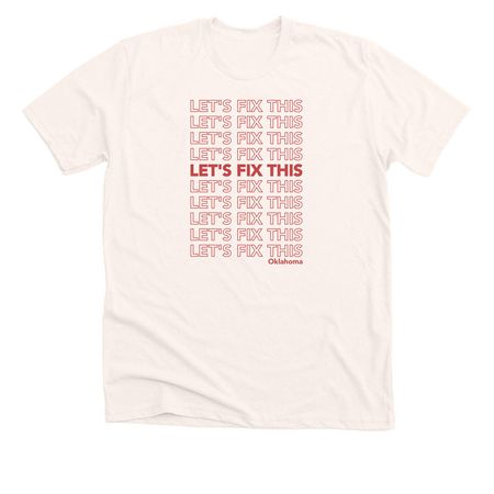 Thank you, Vote again (red), a Heather Natural Premium Unisex Tee