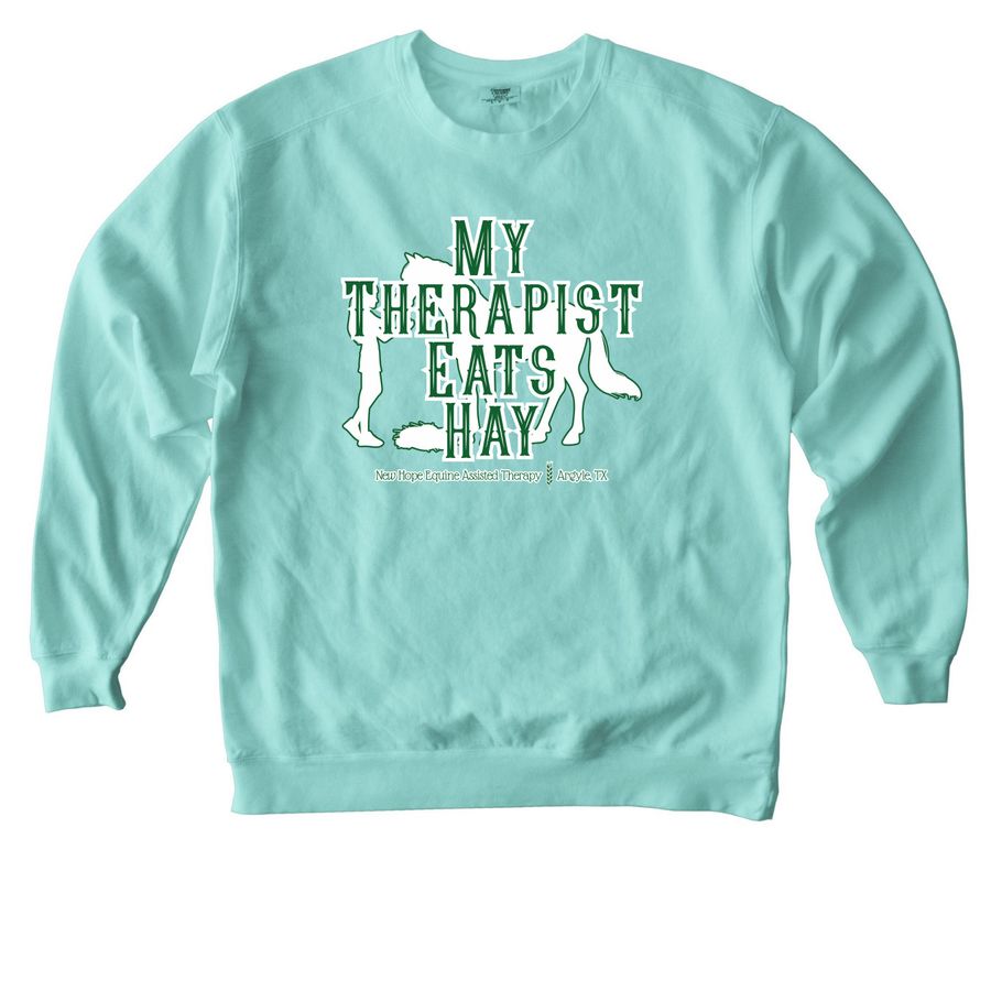 Equine Therapist Classic Collection- Style 1, a Chalky Mint Comfort Colors Crewneck Sweatshirt