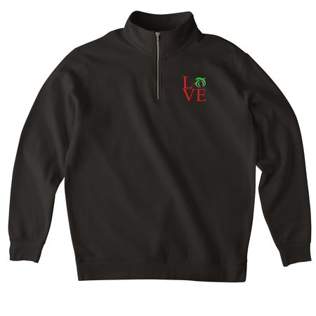 We LOVE Stratford Landing ES, a Black Midweight Quarter Zip Pullover