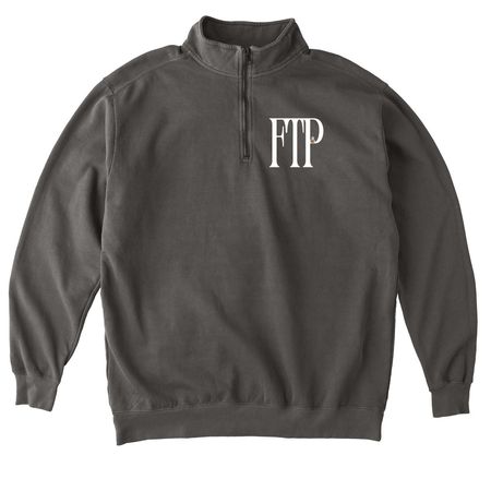For The Plot Books, a Pepper Comfort Colors Quarter Zip Pullover