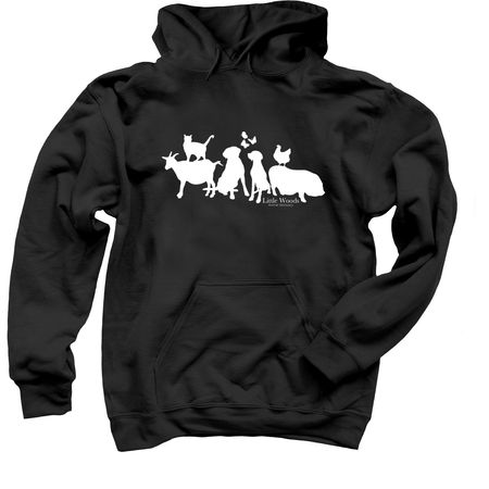 Little Woods Animal Sanctuary, a Black Pullover Hoodie