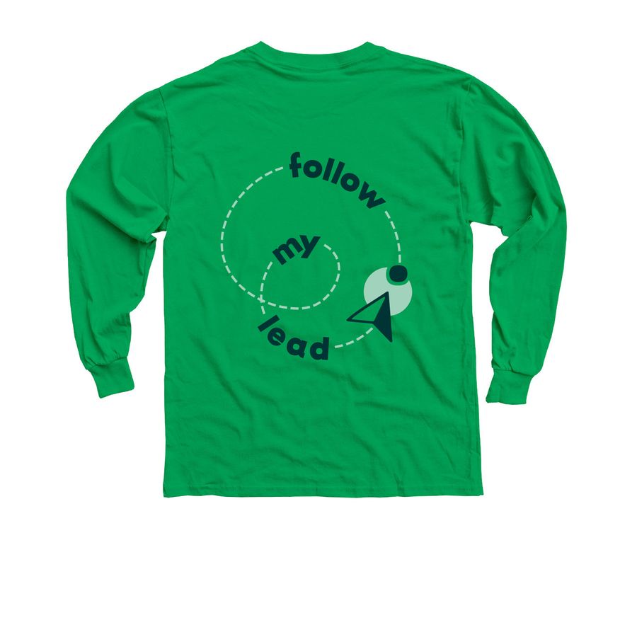 Follow My Lead, a Irish Green Youth Long Sleeve Tee