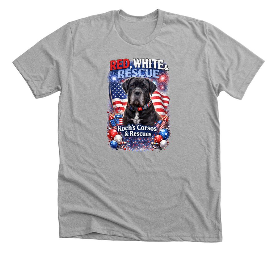 July 4th, a Athletic Heather Premium Unisex Tee